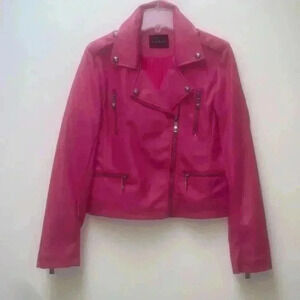 John Richmond Fuchsia Faux Leather Jacket
